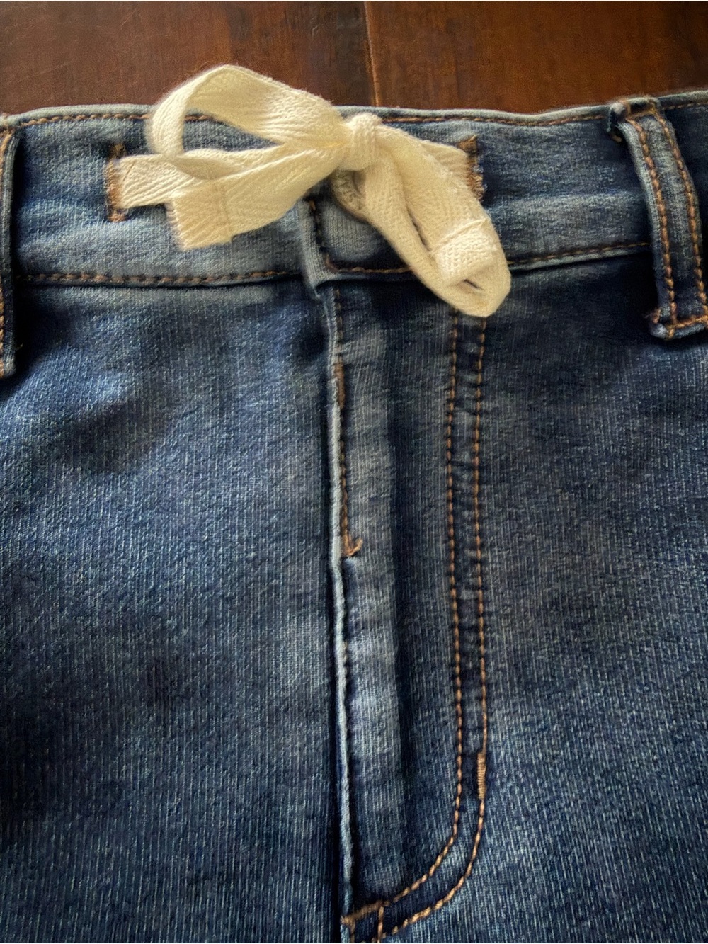 Vanilla Star Light and Dark Blue Washed Denim Jeans - Picture 3 of 7